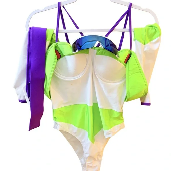 Buzz Light Year Bodysuit & Accessories Woman’s Sexy Costume - Picture 2 of 6